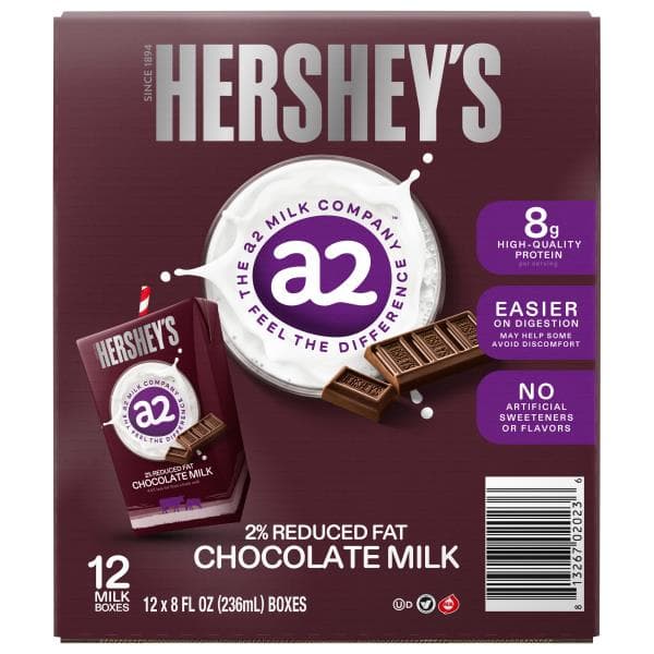 Hershey's A2 Chocolate Milk - 12 ct