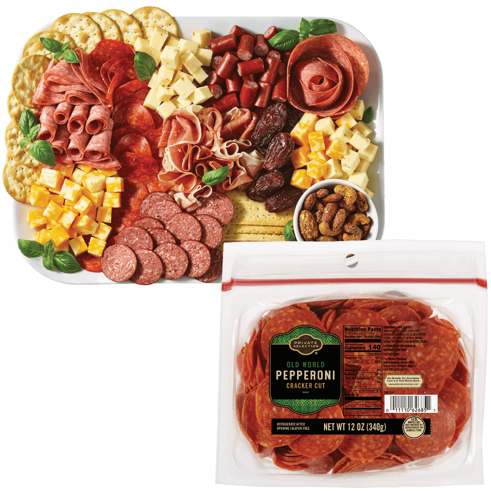 Private Selection Private Selection Sliced Pepperoni Or Salami Cracker Cuts - 9 oz