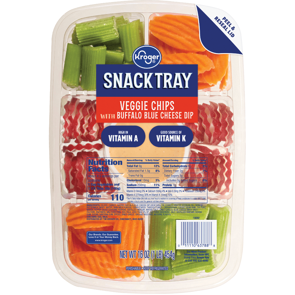 Kroger Kroger Veggie Chips With Buffalo Blue Cheese Dip - 16 oz